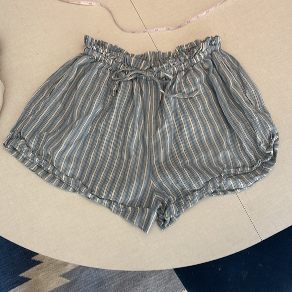 Doen Blue and White Striped Women's Pajama Shorts - Picture 14 of 17